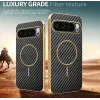 Phonesta Luxury Carbon Fiber Back Cover Hülle mit MagSafe für Google Pixel 10 Pro XL - Schwarz 3