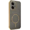 Phonesta Luxury Carbon Fiber Back Cover Hülle mit MagSafe für HONOR 400 - Braun 0