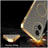 Phonesta Luxury Carbon Fiber Back Cover Hülle mit MagSafe für HONOR 400 - Braun 6