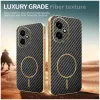 Phonesta Luxury Carbon Fiber Back Cover Hülle mit MagSafe für HONOR 400 - Schwarz 3