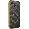 Phonesta Luxury Carbon Fiber Back Cover Hülle mit MagSafe für HONOR 400 Lite - Schwarz 0