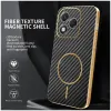 Phonesta Luxury Carbon Fiber Back Cover Hülle mit MagSafe für HONOR 400 Lite - Schwarz 1