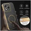 Phonesta Luxury Carbon Fiber Back Cover Hülle mit MagSafe für HONOR 400 Lite - Schwarz 5