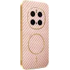 Phonesta Luxury Carbon Fiber Back Cover Hülle mit MagSafe für HONOR Magic7 Pro - Rosa 0