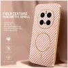Phonesta Luxury Carbon Fiber Back Cover Hülle mit MagSafe für HONOR Magic7 Pro - Rosa 1