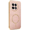 Phonesta Luxury Carbon Fiber Back Cover Hülle mit MagSafe für OnePlus 13R - Rosa 0