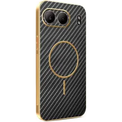 Phonesta Luxury Carbon Fiber Back Cover Hülle mit MagSafe für OnePlus Nord 4 - Schwarz