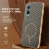Phonesta Luxury Carbon Fiber Back Cover Hülle mit MagSafe für OnePlus Nord CE 4 Lite - Braun 2