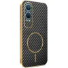 Phonesta Luxury Carbon Fiber Back Cover Hülle mit MagSafe für OnePlus Nord CE 4 Lite - Schwarz 0