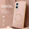 Phonesta Luxury Carbon Fiber Back Cover Hülle mit MagSafe für OnePlus Nord CE 4 Lite - Rosa 2