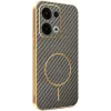 Phonesta Luxury Carbon Fiber Back Cover Hülle mit MagSafe für Oppo Reno13 - Braun 0