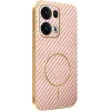 Phonesta Luxury Carbon Fiber Back Cover Hülle mit MagSafe für Oppo Reno13 Pro - Rosa 0
