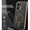 Phonesta Luxury Carbon Fiber Back Cover Hülle mit MagSafe für Oppo Reno13 Pro - Schwarz 1