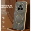 Phonesta Luxury Carbon Fiber Back Cover Hülle mit MagSafe für Realme 14 Pro - Braun 1
