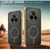 Phonesta Luxury Carbon Fiber Back Cover Hülle mit MagSafe für Realme 14 Pro - Schwarz 3