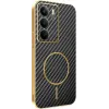 Phonesta Luxury Carbon Fiber Back Cover Hülle mit MagSafe für Realme 14x / C75 - Schwarz 0