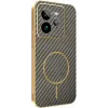 Phonesta Luxury Carbon Fiber Back Cover Hülle mit MagSafe für Realme GT 7 Pro - Braun 0