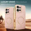 Phonesta Luxury Carbon Fiber Back Cover Hülle mit MagSafe für Motorola Edge 50 - Rosa 4