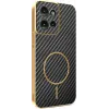 Phonesta Luxury Carbon Fiber Back Cover Hülle mit MagSafe für Motorola Edge 50 - Schwarz 0