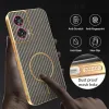 Phonesta Luxury Carbon Fiber Back Cover Hülle mit MagSafe für Motorola Edge 50 Fusion - Braun 6