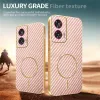 Phonesta Luxury Carbon Fiber Back Cover Hülle mit MagSafe für Motorola Edge 50 Fusion - Rosa 4