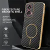Phonesta Luxury Carbon Fiber Back Cover Hülle mit MagSafe für Motorola Edge 50 Fusion - Schwarz 2