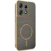 Phonesta Luxury Carbon Fiber Back Cover Hülle mit MagSafe für Motorola Edge 50 Pro - Braun 0