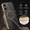 Phonesta Luxury Carbon Fiber Back Cover Hülle mit MagSafe für Motorola Moto G05 / Moto E15 - Schwarz 6