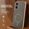Phonesta Luxury Carbon Fiber Back Cover Hülle mit MagSafe für Motorola Moto G35 - Braun 2