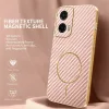 Phonesta Luxury Carbon Fiber Back Cover Hülle mit MagSafe für Motorola Moto G35 - Rosa 2