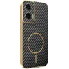 Phonesta Luxury Carbon Fiber Back Cover Hülle mit MagSafe für Motorola Moto G35 - Schwarz 0