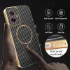 Phonesta Luxury Carbon Fiber Back Cover Hülle mit MagSafe für Motorola Moto G55 - Schwarz 6