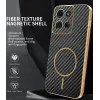 Phonesta Luxury Carbon Fiber Back Cover Hülle mit MagSafe für Motorola Moto G75 - Schwarz 1