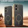 Phonesta Luxury Carbon Fiber Back Cover Hülle mit MagSafe für Motorola Moto G85 - Schwarz 4