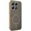 Phonesta Luxury Carbon Fiber Back Cover Hülle mit MagSafe für Xiaomi 14T Pro - Braun 0
