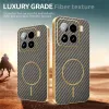 Phonesta Luxury Carbon Fiber Back Cover Hülle mit MagSafe für Xiaomi 15 - Braun 4