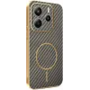 Phonesta Luxury Carbon Fiber Back Cover Hülle mit MagSafe für Xiaomi Redmi Note 14 5G - Braun 0