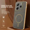 Phonesta Luxury Carbon Fiber Back Cover Hülle mit MagSafe für Xiaomi Redmi Note 14 5G - Braun 2