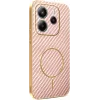 Phonesta Luxury Carbon Fiber Back Cover Hülle mit MagSafe für Xiaomi Redmi Note 14 5G - Rosa 0