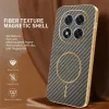 Phonesta Luxury Carbon Fiber Back Cover Hülle mit MagSafe für Xiaomi Redmi Note 14 Pro 5G / Xiaomi Poco X7 - Braun 2