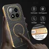 Phonesta Luxury Carbon Fiber Back Cover Hülle mit MagSafe für Xiaomi Redmi Note 14 Pro Plus - Schwarz 6