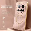 Phonesta Luxury Carbon Fiber Back Cover Hülle mit MagSafe für Xiaomi 15 Ultra - Rosa 2