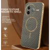 Phonesta Luxury Carbon Fiber Back Cover Hülle mit MagSafe für Xiaomi Poco F7 Pro - Braun 1