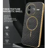Phonesta Luxury Carbon Fiber Back Cover Hülle mit MagSafe für Xiaomi Poco F7 Pro - Schwarz 1