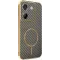 Phonesta Luxury Carbon Fiber Back Cover Hülle mit MagSafe für Xiaomi Poco M7 Pro - Braun