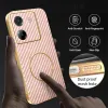 Phonesta Luxury Carbon Fiber Back Cover Hülle mit MagSafe für Xiaomi Poco M7 Pro - Rosa 6