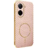 Phonesta Luxury Carbon Fiber Back Cover Hülle mit MagSafe für Xiaomi Redmi A5 171.7mm - Rosa 0