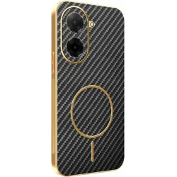Phonesta Luxury Carbon Fiber Back Cover Hülle mit MagSafe für Xiaomi Redmi A5 173.4mm - Schwarz