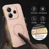 Phonesta Luxury Carbon Fiber Back Cover Hülle mit MagSafe für Xiaomi Redmi Note 14 4G 164.8mm - Rosa 6