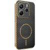 Phonesta Luxury Carbon Fiber Back Cover Hülle mit MagSafe für Xiaomi Redmi Note 14 4G 164.8mm - Schwarz 0